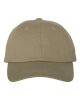 Yupoong 6245CM Adult Low-Profile Cotton Twill Dad Cap #color_KHAKI