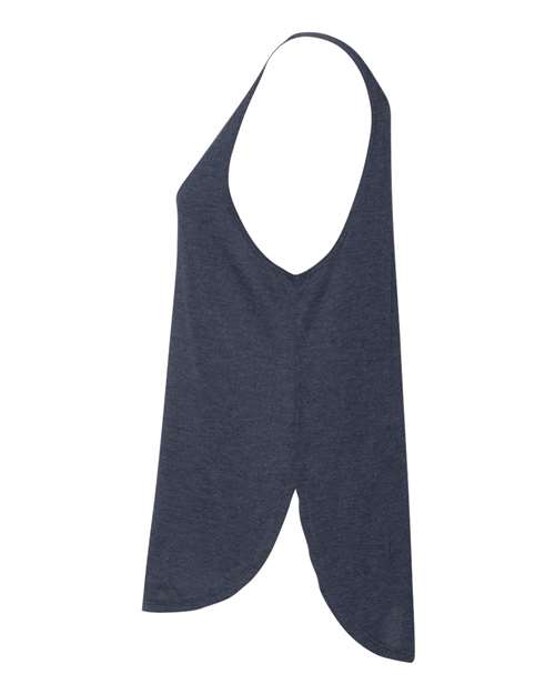 Bella + Canvas B8802 Ladies' Flowy Side Slit Tank #color_HEATHER NAVY