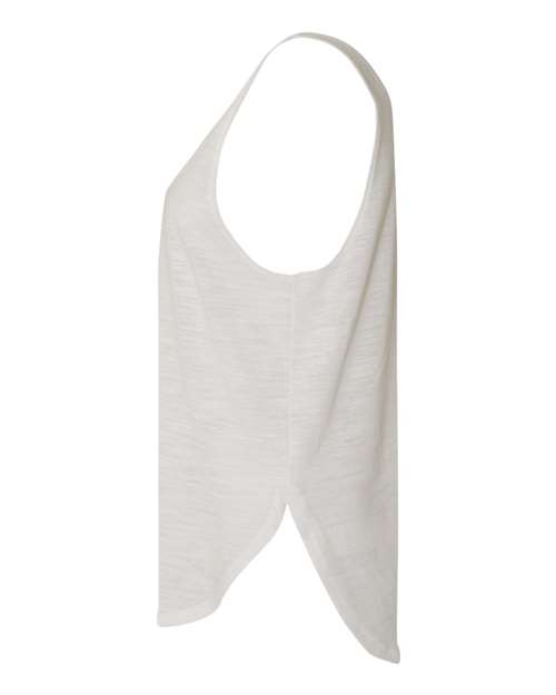 Bella + Canvas B8802 Ladies' Flowy Side Slit Tank #color_WHITE SLUB