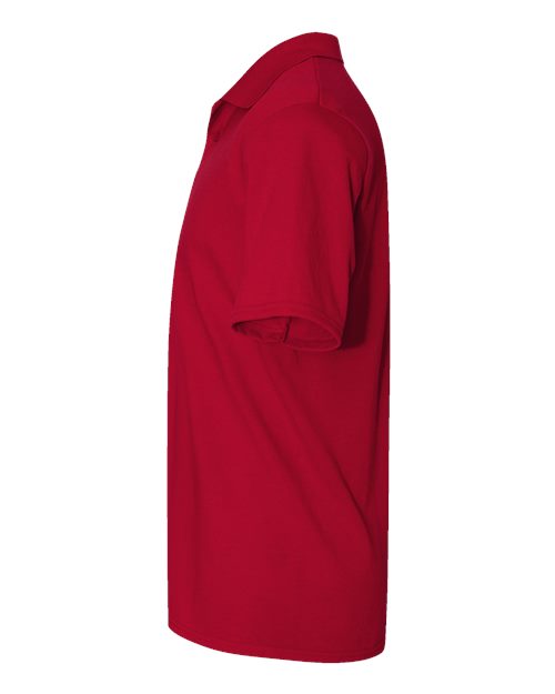 Hanes 055P Men's 6.5 oz. X-Temp Piqu Short-Sleeve Polo with Fresh IQ #color_DEEP RED