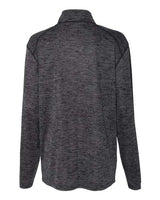 Badger 4173 Women’s Tonal Blend Quarter-Zip Pullover #color_Black Tonal Blend