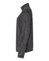 Badger 4173 Women’s Tonal Blend Quarter-Zip Pullover #color_Black Tonal Blend