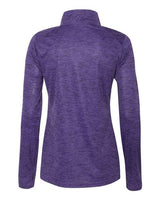 Badger 4173 Women’s Tonal Blend Quarter-Zip Pullover #color_Purple Tonal Blend