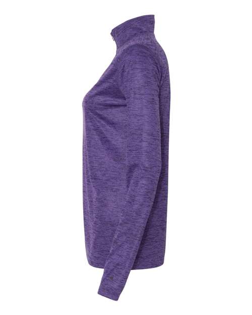 Badger 4173 Women’s Tonal Blend Quarter-Zip Pullover #color_Purple Tonal Blend
