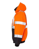 Kishigo JS130-132 Ripstop Bomber Jacket #color_Orange/ Black