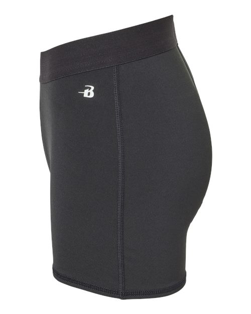 "Badger 4629 Women’s 3" Pro-Compression Shorts #color_Black"