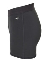 "Badger 4629 Women’s 3" Pro-Compression Shorts #color_Black"