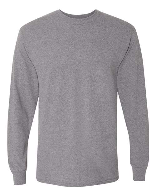 Gildan G840 Adult 50/50 Long-Sleeve T-Shirt #color_GRAPHITE HEATHER