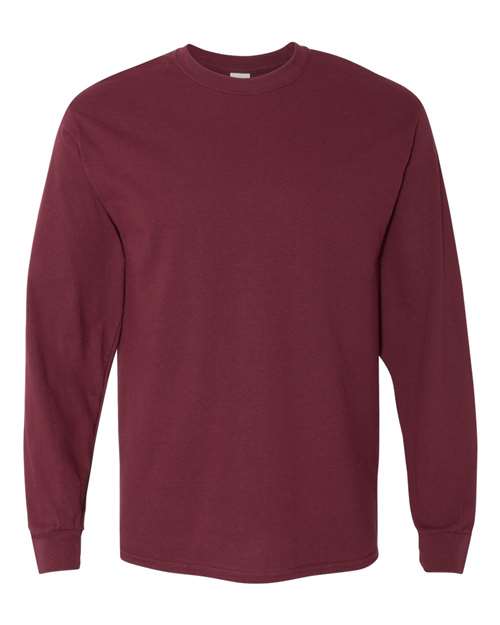 Gildan G540 Adult Heavy Cotton Long-Sleeve T-Shirt #color_MAROON