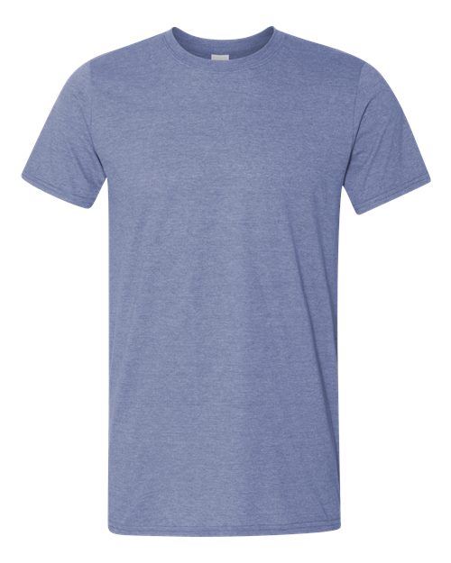 Gildan G640 Adult Softstyle 4.5 oz T-Shirt #color_HEATHER INDIGO