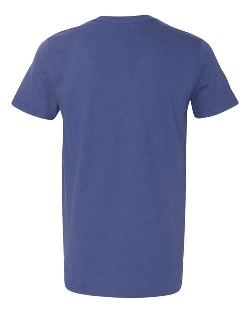 Gildan G640 Adult Softstyle 4.5 oz T-Shirt #color_METRO BLUE