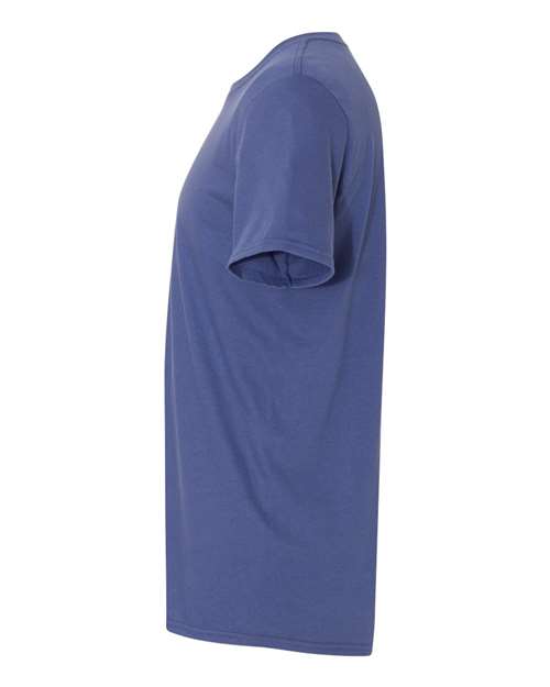 Gildan G640 Adult Softstyle 4.5 oz T-Shirt #color_METRO BLUE