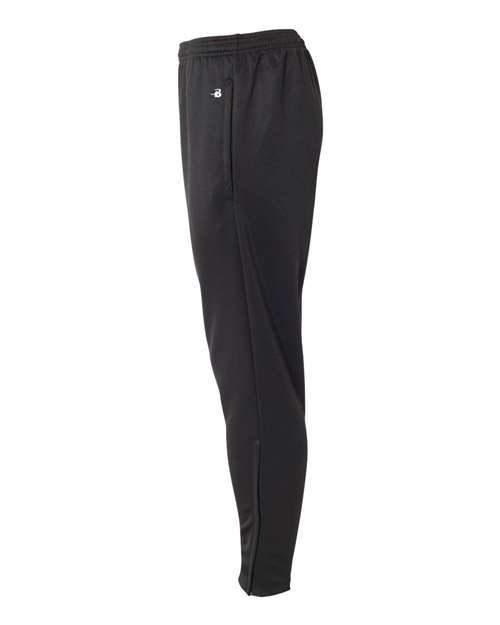 Badger 1575 Unbrushed Polyester Trainer Pants #color_Black