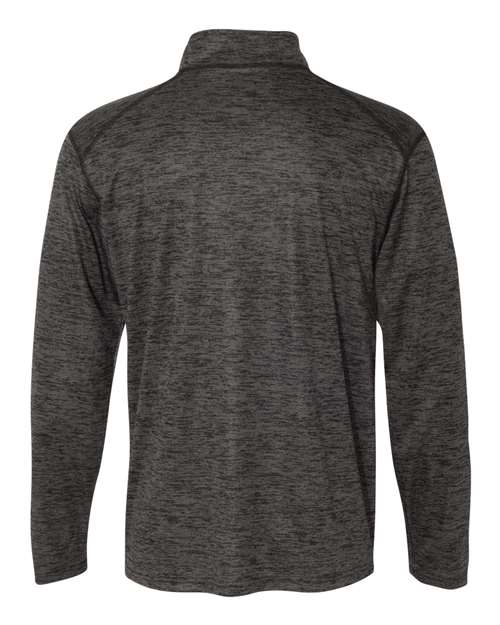 Badger 4172 Tonal Blend Quarter-Zip Pullover #color_Black Tonal Blend
