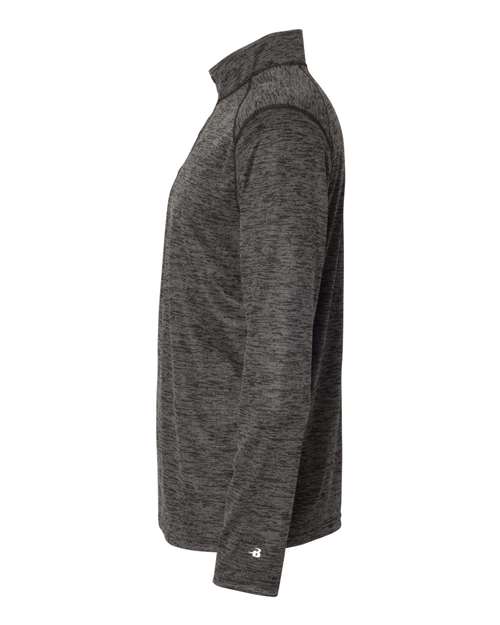 Badger 4172 Tonal Blend Quarter-Zip Pullover #color_Black Tonal Blend