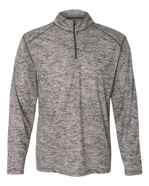 Badger 4172 Tonal Blend Quarter-Zip Pullover #color_Graphite Tonal Blend