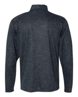 Badger 4172 Tonal Blend Quarter-Zip Pullover #color_Navy Tonal Blend