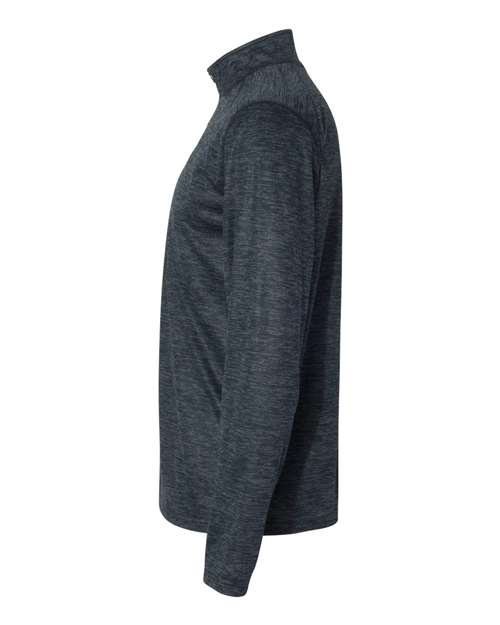 Badger 4172 Tonal Blend Quarter-Zip Pullover #color_Navy Tonal Blend