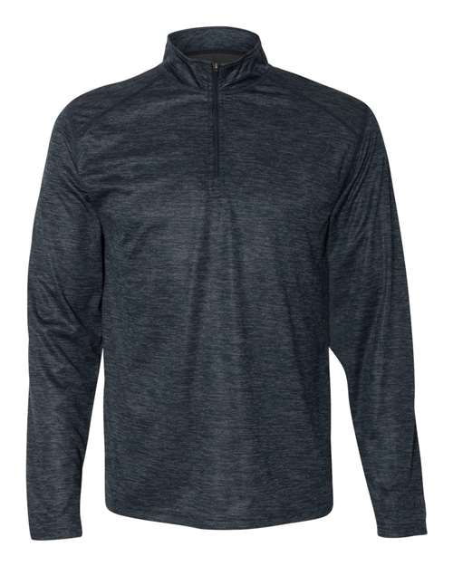 Badger 4172 Tonal Blend Quarter-Zip Pullover #color_Navy Tonal Blend