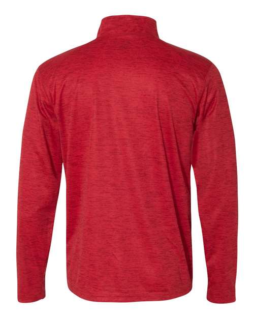 Badger 4172 Tonal Blend Quarter-Zip Pullover #color_Red Tonal Blend