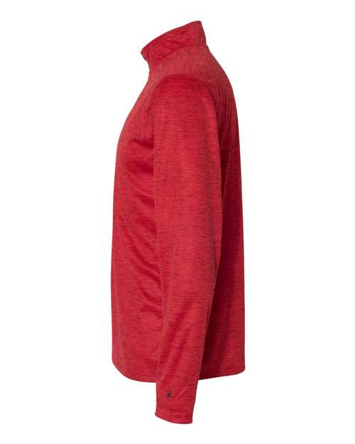 Badger 4172 Tonal Blend Quarter-Zip Pullover #color_Red Tonal Blend