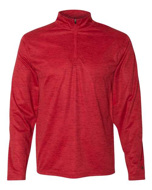 Badger 4172 Tonal Blend Quarter-Zip Pullover #color_Red Tonal Blend