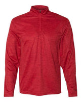 Badger 4172 Tonal Blend Quarter-Zip Pullover #color_Red Tonal Blend