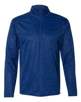 Badger 4172 Tonal Blend Quarter-Zip Pullover #color_Royal Tonal Blend