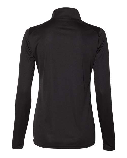 Badger 4103 Women’s B-Core Quarter-Zip Pullover #color_Black/ Graphite