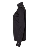 Badger 4103 Women’s B-Core Quarter-Zip Pullover #color_Black/ Graphite