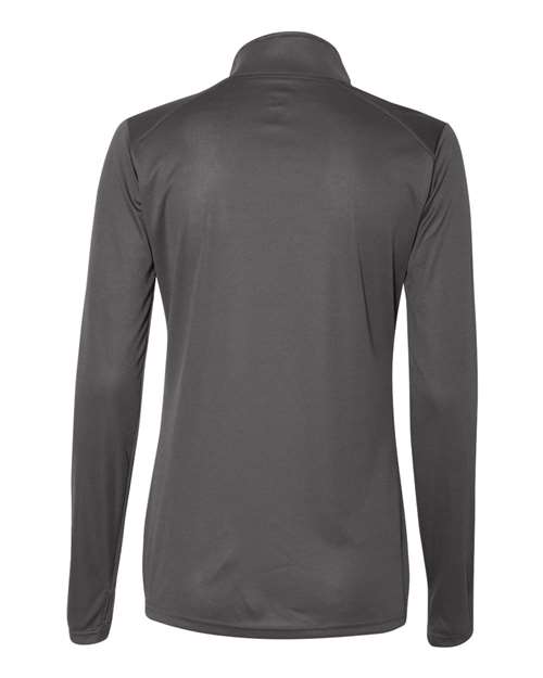Badger 4103 Women’s B-Core Quarter-Zip Pullover #color_Graphite/ Black