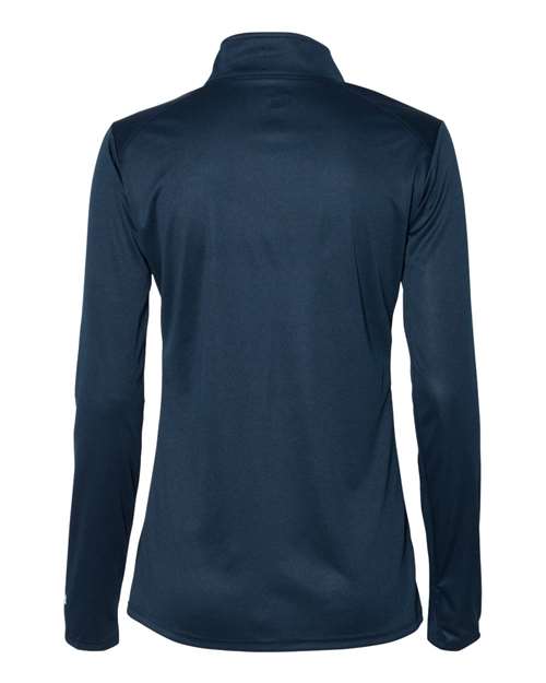 Badger 4103 Women’s B-Core Quarter-Zip Pullover #color_Navy/ Graphite