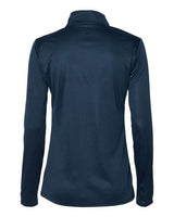 Badger 4103 Women’s B-Core Quarter-Zip Pullover #color_Navy/ Graphite