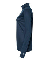 Badger 4103 Women’s B-Core Quarter-Zip Pullover #color_Navy/ Graphite