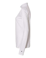 Badger 4103 Women’s B-Core Quarter-Zip Pullover #color_White/ Graphite