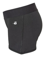 Badger 2629 Girls' Pro-Compression Shorts #color_Black