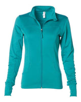 Independent Trading Co. EXP60PAZ Women's Poly-Tech Full-Zip Track Jacket #color_Lapis Green