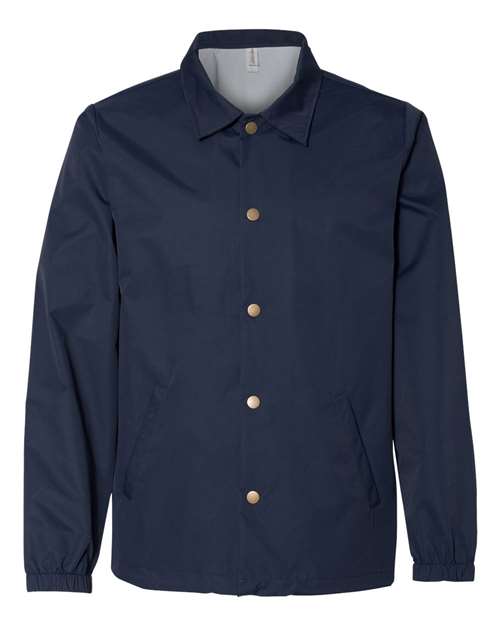 Independent Trading Co. EXP99CNB Water-Resistant Windbreaker Coach’s Jacket #color_Classic Navy