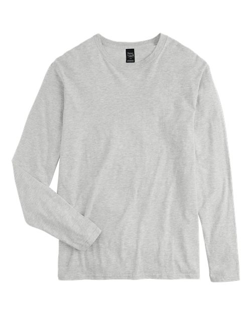 Hanes 498L Adult Nano-T Long-Sleeve T-Shirt #color_ASH