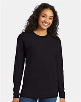 Hanes 498L Adult Nano-T Long-Sleeve T-Shirt #color_BLACK