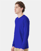 Hanes 498L Adult Nano-T Long-Sleeve T-Shirt #color_DEEP ROYAL