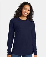 Hanes 498L Adult Nano-T Long-Sleeve T-Shirt #color_NAVY