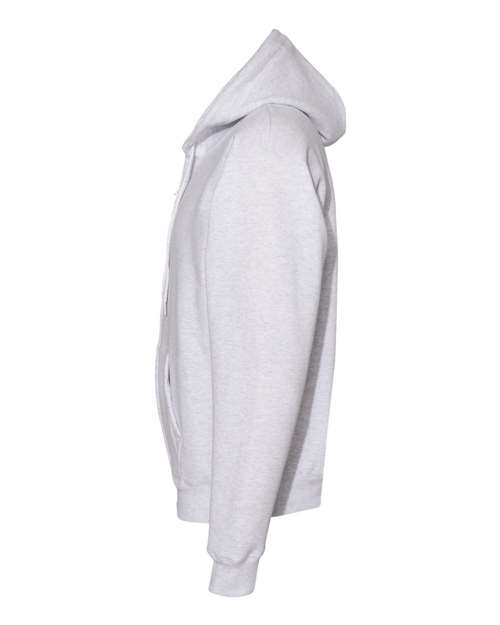 Hanes P180 Adult EcoSmart 50/50 Full-Zip Hooded Sweatshirt #color_ASH