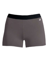 "Badger 4629 Women’s 3" Pro-Compression Shorts #color_Graphite"