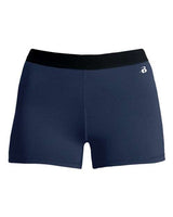 "Badger 4629 Women’s 3" Pro-Compression Shorts #color_Navy"