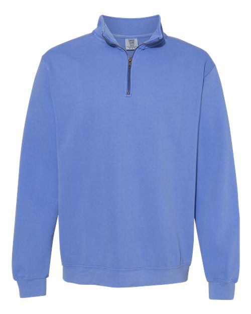 Comfort Colors 1580 Adult Quarter-Zip Sweatshirt #color_FLO BLUE