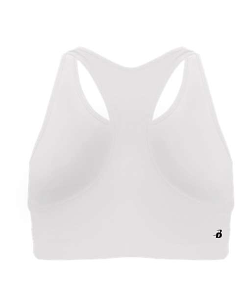 Badger 2636 Girls' B-Sport Bra Top #color_White
