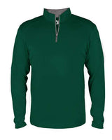 Badger 4102 B-Core Quarter-Zip Pullover #color_Forest/ Graphite
