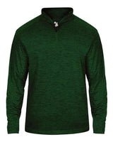 Badger 4172 Tonal Blend Quarter-Zip Pullover #color_Forest Tonal Blend
