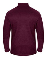 Badger 4172 Tonal Blend Quarter-Zip Pullover #color_Maroon Tonal Blend